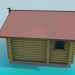 3D Modell Ein Haus mit Kiefer-Protokolle - Vorschau
