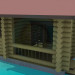 3D modeli Çam günlükleri ile bir ev - önizleme