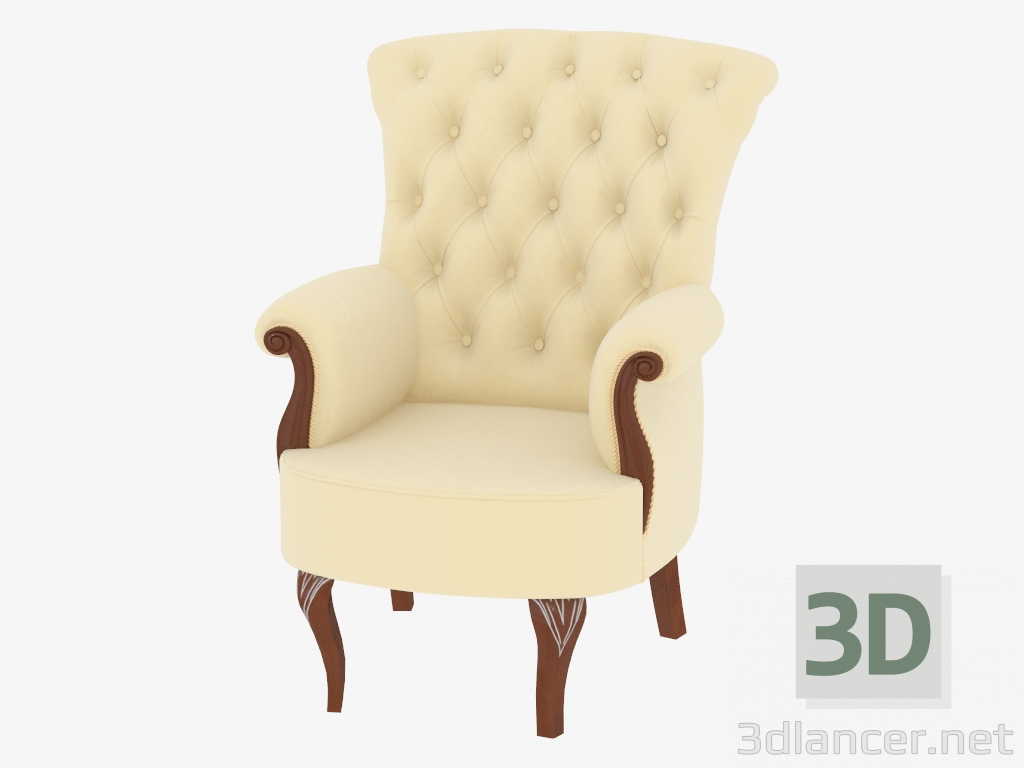 3d model Chair KP 400 (patinated sweet cherry, 69x75 H92) - preview