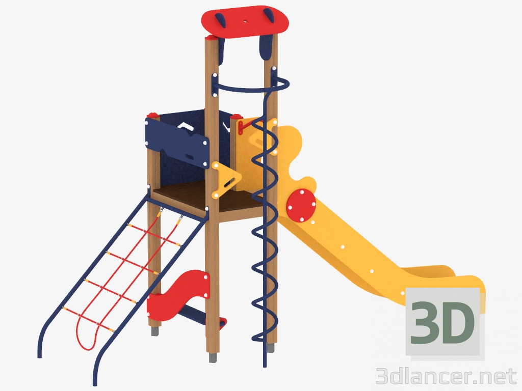 3d model Children's play complex (1111) - preview