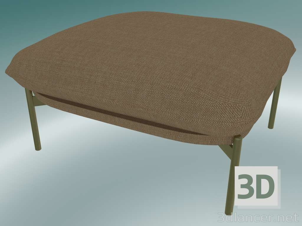 3D Modell Sitzpuff Cloud (LN4, 78 x 74 H 40 cm, Bronzierte Beine, Hot Madison 495) - Vorschau
