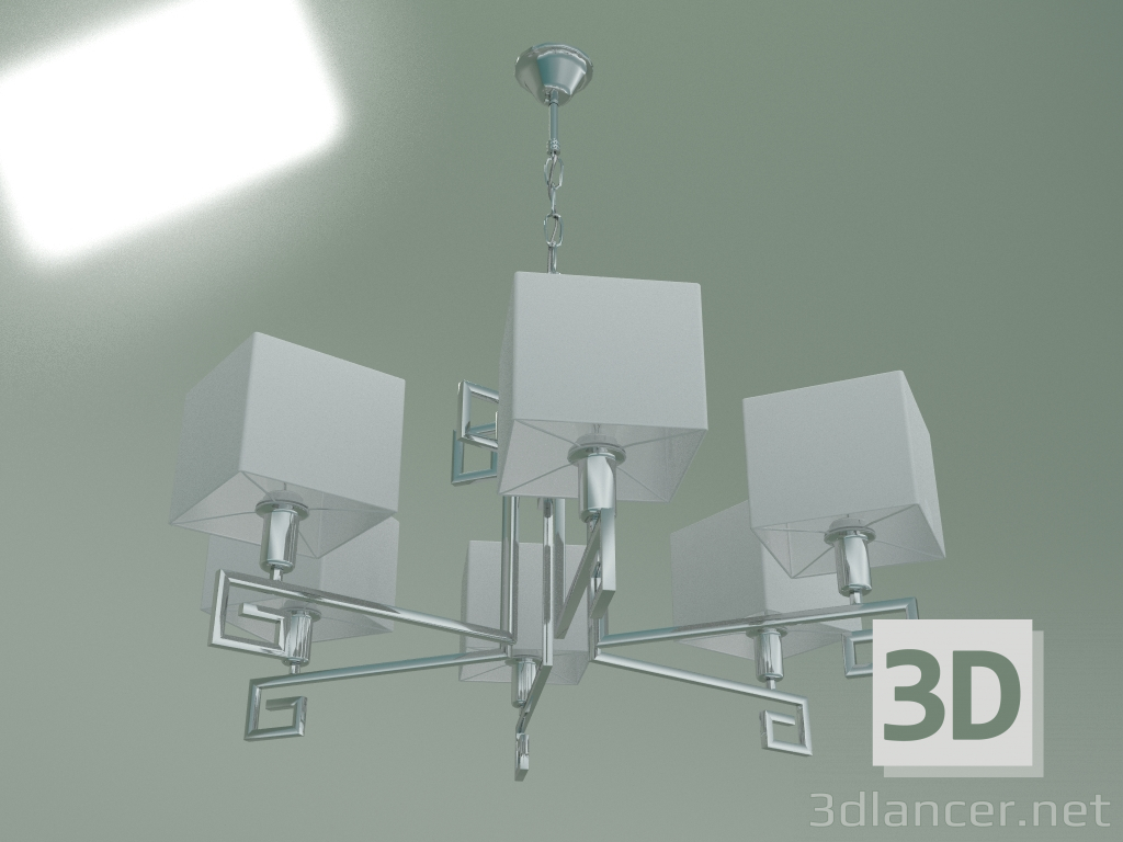 modello 3D Lampadario sospeso Alma 60115-6 (cromo) - anteprima