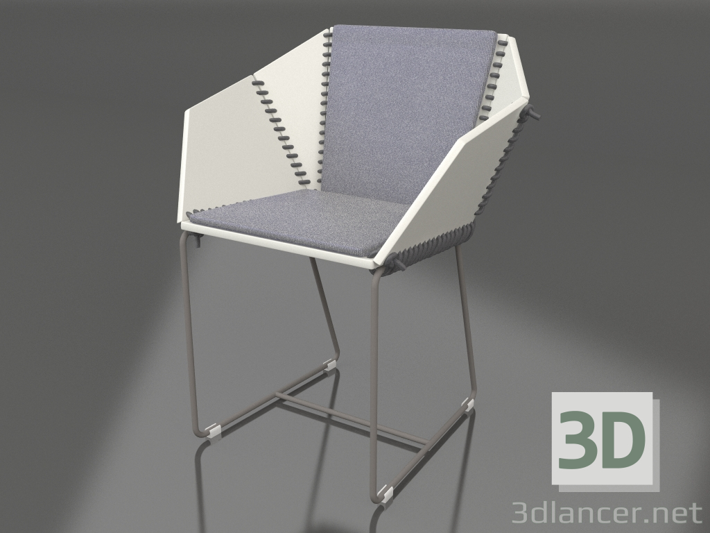 3d model Dining chair (Quartz gray) - preview