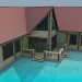 3d model una Casa rural cabaña - vista previa