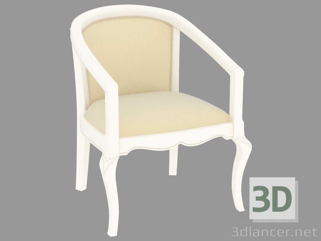 modèle 3D KP 401 chaise (blanc patiné, 61x61 H80) - preview