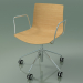 3D modeli Sandalye 0291 (5 tekerlekli, kolçaklı, döşemesiz, doğal meşe) - önizleme