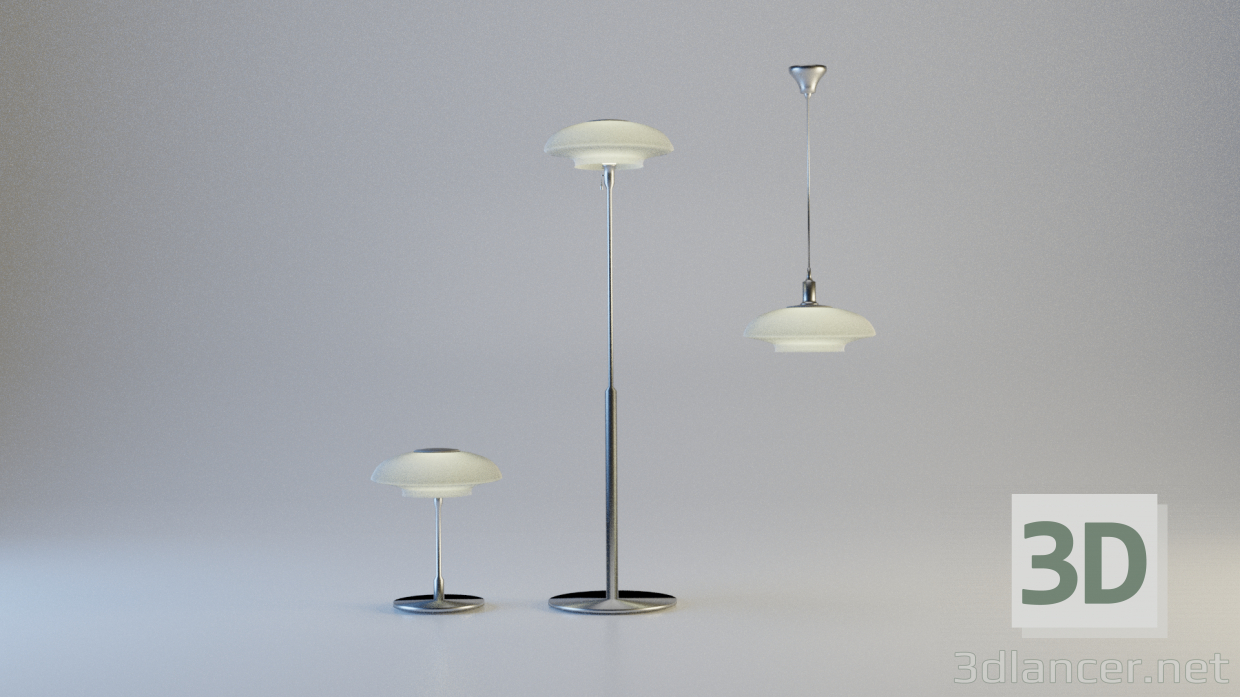 modello 3D di Set di lampade IKEA comprare - rendering