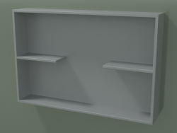 Open box with shelves (90U31003, Silver Gray C35, L 72, P 12, H 48 cm)
