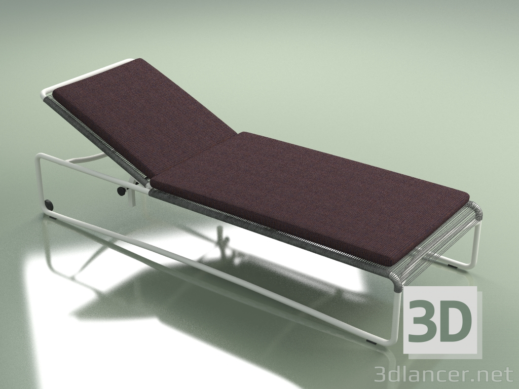 modello 3D Chaise longue 304 (Metallo Latte) - anteprima