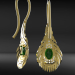 3d feather earrings model buy - render