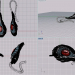 modèle 3D de Boucles d'oreilles en plumes acheter - rendu