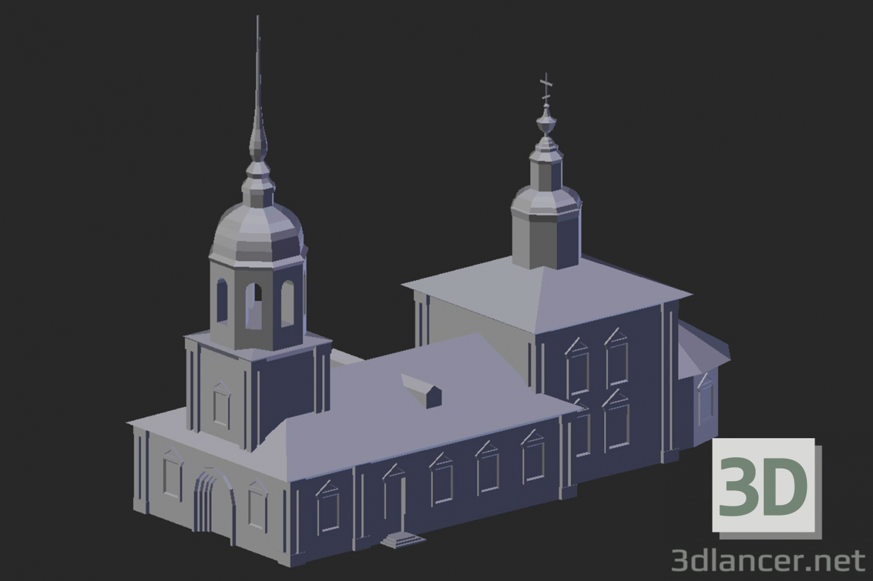 Modelo 3d Vologda. Igreja de Alexander Nevsky - preview
