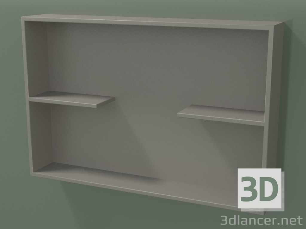 3D Modell Offene Schachtel mit Regalen (90U31003, Ton C37, L 72, P 12, H 48 cm) - Vorschau