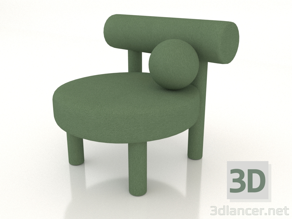 3D Modell Niedriger Stuhl Gropius CS1 (grün) - Vorschau