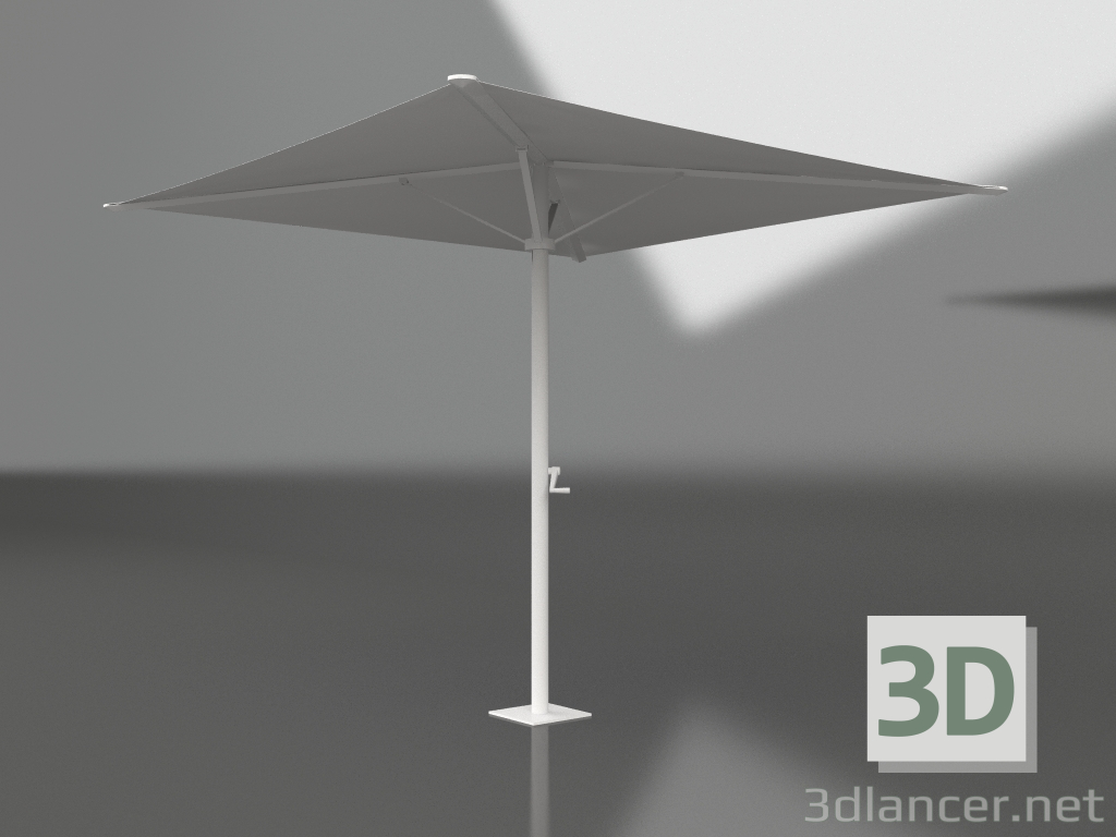 3D Modell Sonnenschirm mit kleinem Standfuß (Weiß) - Vorschau