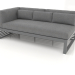 3d model Modular sofa, section 1 left (Anthracite) - preview