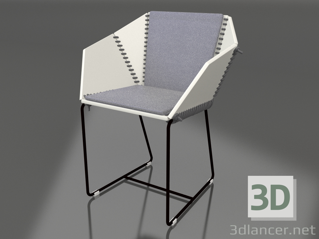 3D modeli Yemek sandalyesi (Siyah) - önizleme