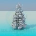 Modelo 3d Árvore de Natal nevado - preview