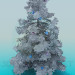 3d модель Снігова новорічна ялинка – превью