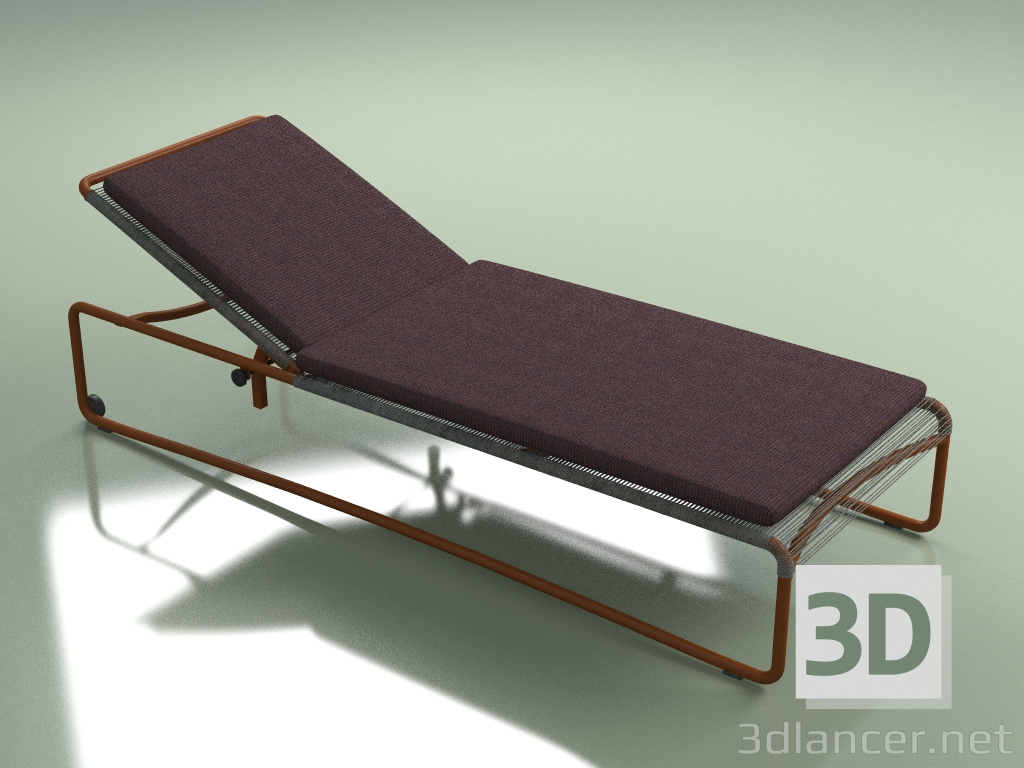 modello 3D Chaise longue 304 (Metallo Ruggine) - anteprima