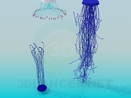 3D Modell Draht-Lampen - Vorschau