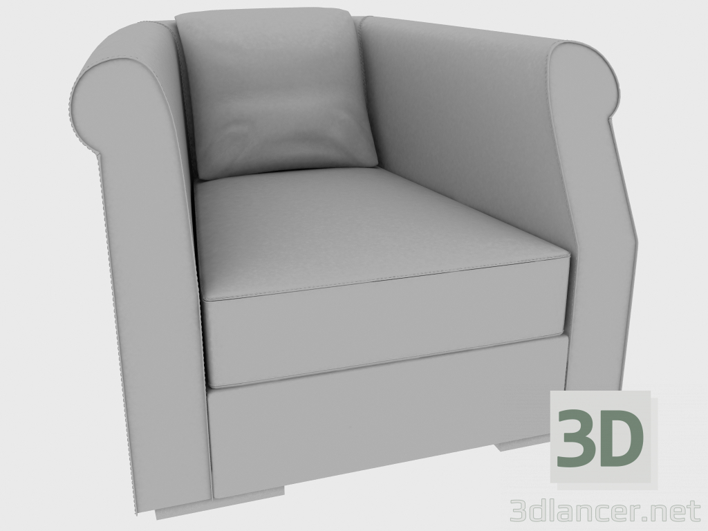 3D modeli Koltuk RUBENS FREE BACK ARMCHAIR (88x98xH70) - önizleme