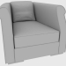 3D Modell Sessel RUBENS FREE BACK SESSEL (88x98xH70) - Vorschau