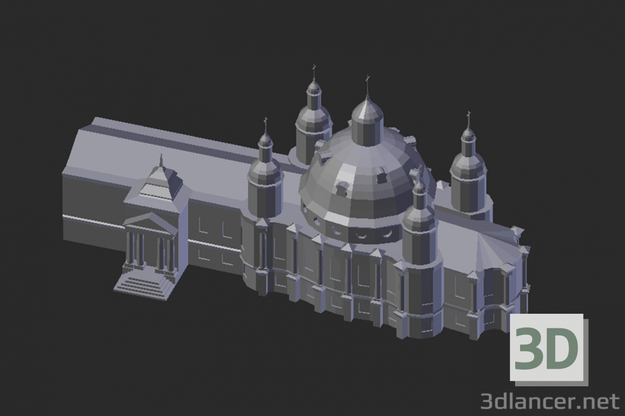 Modelo 3d Vologda. Catedral da ressurreição - preview