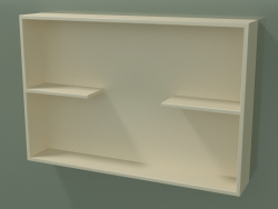 Open box with shelves (90U31003, Bone C39, L 72, P 12, H 48 cm)