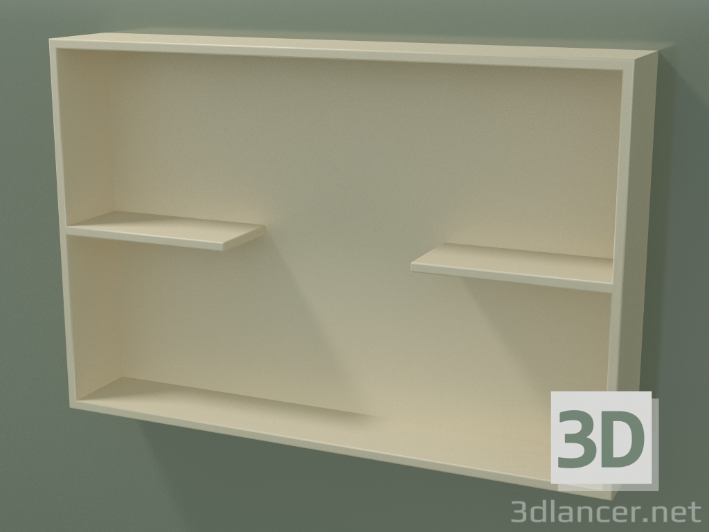 modèle 3D Boîte ouverte avec étagères (90U31003, Bone C39, L 72, P 12, H 48 cm) - preview