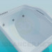 modèle 3D Jacuzzi-baignoire rectangulaire - preview
