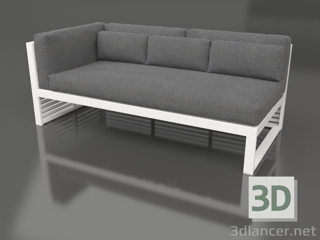 modèle 3D Canapé modulable, section 1 gauche (Blanc) - preview