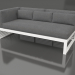 3D Modell Modulares Sofa, Teil 1 links (Weiß) - Vorschau