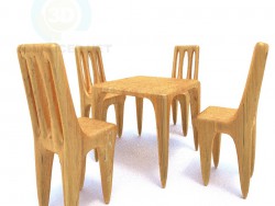 Eine Reihe von Möbeln