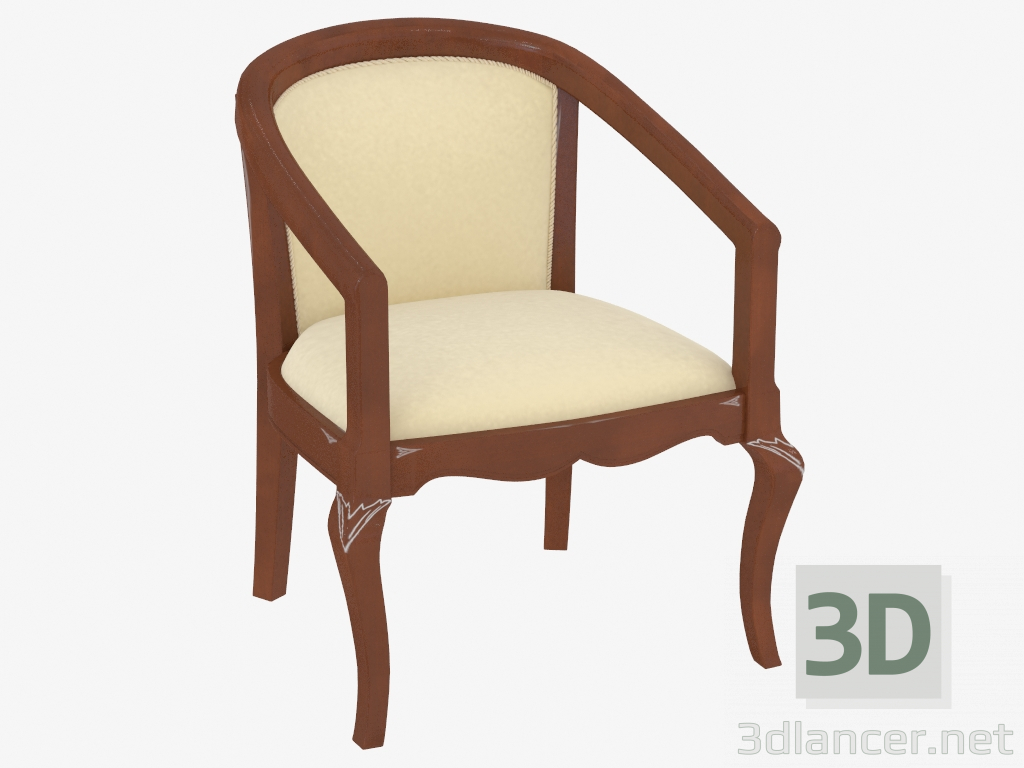 modèle 3D Chaise KP 401 (merisier patiné, 61x61 H80) - preview
