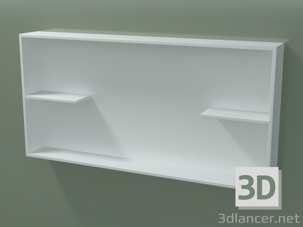 3d model Caja abierta con estantes (90U31004, Glacier White C01, L 96, P 12, H 48 cm) - vista previa
