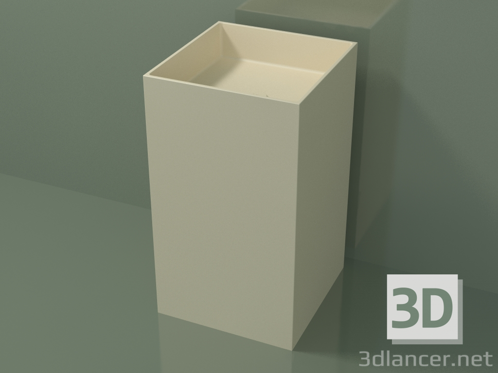 modello 3D Lavabo da terra (03UN26301, Bone C39, L 48, P 50, H 85 cm) - anteprima