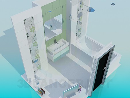 3d model bathroom - preview