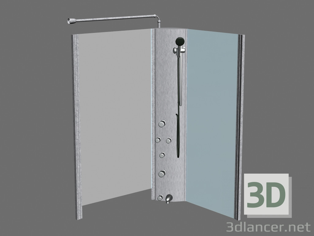 modello 3D Pannello idromassaggio HMP ROSA 150 L - anteprima