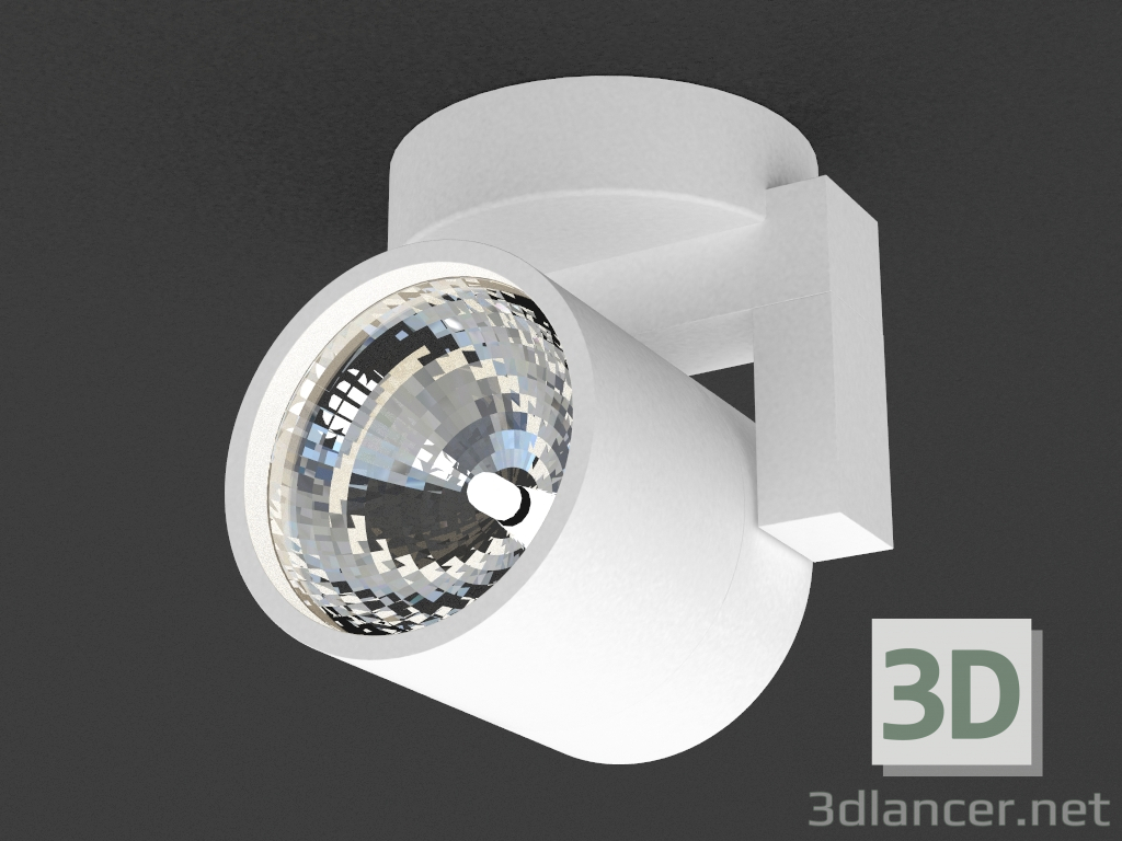 3 डी मॉडल भूतल फिरकी एलईडी दीपक (DL18434 11WW-सफेद) - पूर्वावलोकन