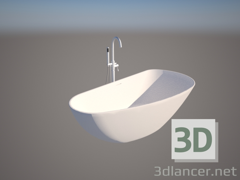 3d model bathtub modern - vista previa