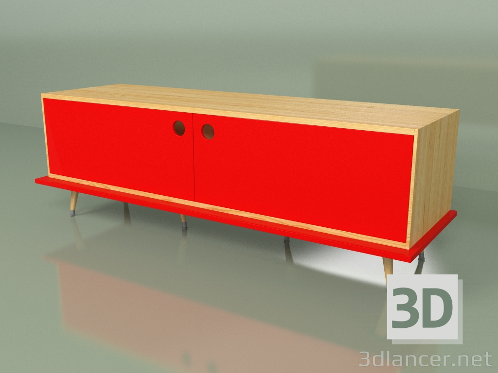 3D Modell Bordstein Woodi (rot) - Vorschau