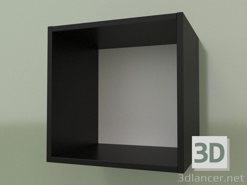 3d model Estante de pared abierto (negro) - vista previa