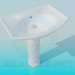 3d model Wash basin on the stem - preview