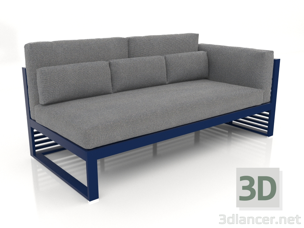 3D modeli Modüler kanepe, bölüm 1 sağ, yüksek arkalık (Gece mavisi) - önizleme