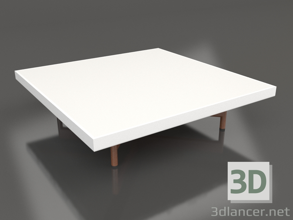 modello 3D Tavolino quadrato (Bianco, DEKTON Zenith) - anteprima