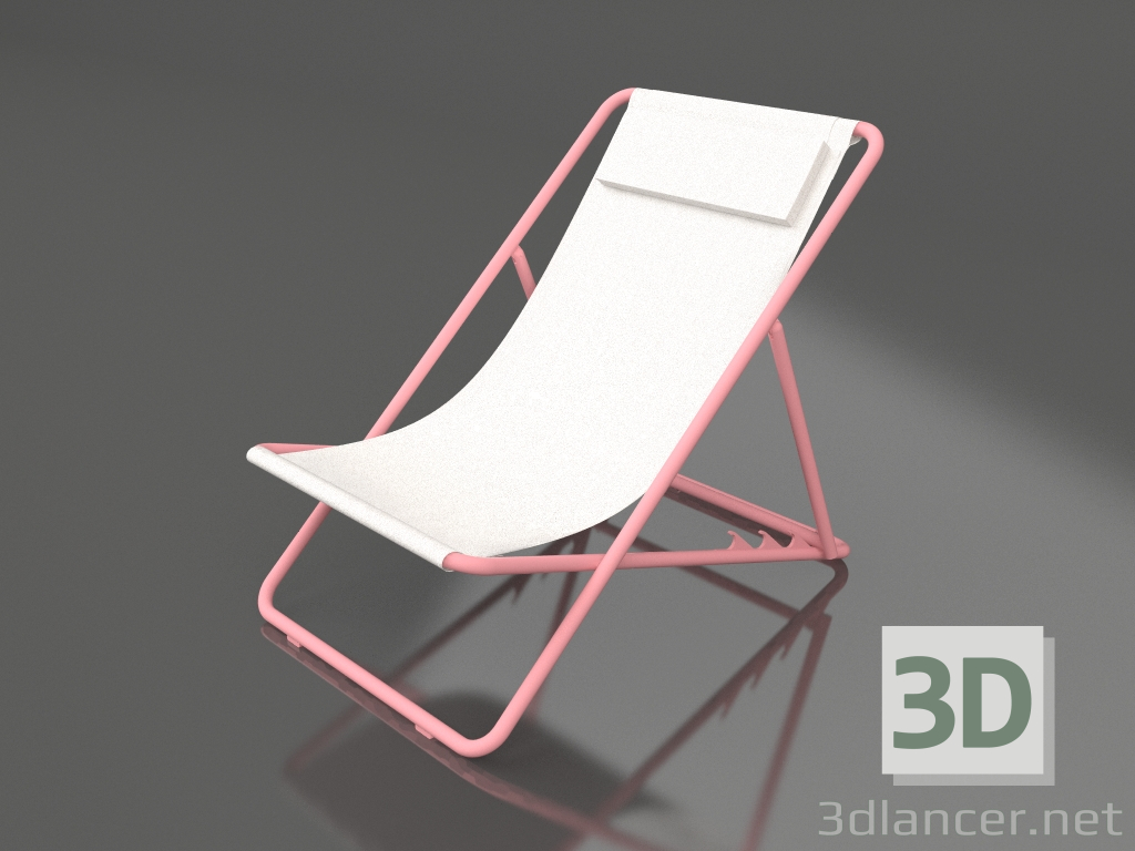 3d model Tumbona (rosa) - vista previa