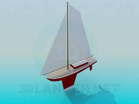 3d модель Яхта игрушечная – превью