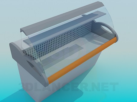modello 3D Frigorifero vetrina - anteprima
