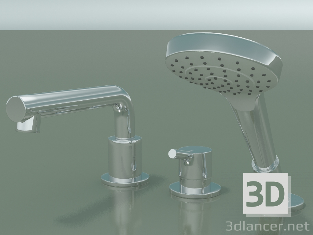 3D modeli Tek kollu banyo bataryası (72416000) - önizleme